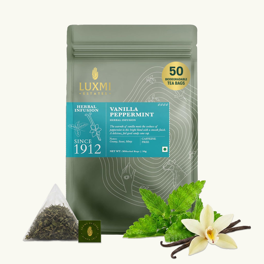 Vanilla Peppermint | 50 Tea Bags | Organic Herbal Tea