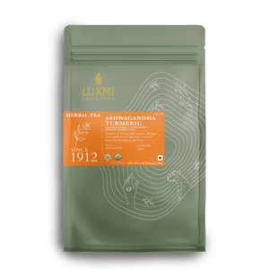 Ashwagandha Turmeric | 50 Tea Bags | Organic Herbal Tea - Luxmi Estates