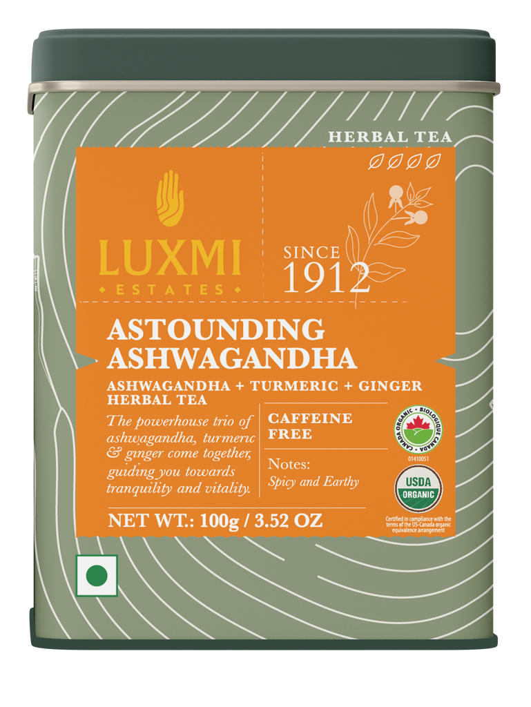 Astounding Ashwagandha | Tin Caddy | 100gm | Organic Herbal Loose Tea