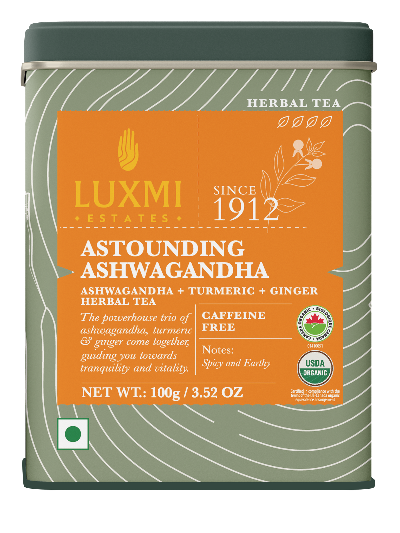 Ashwagandha Turmeric  | 100gm | Organic Herbal Tea