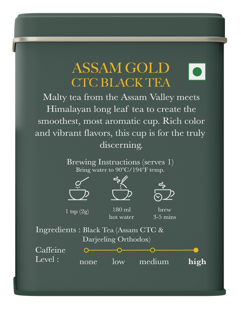 Assam Gold Chai | 100 gm | Luxmi Signature Tea | Assam CTC, Darjeeling Orthodox