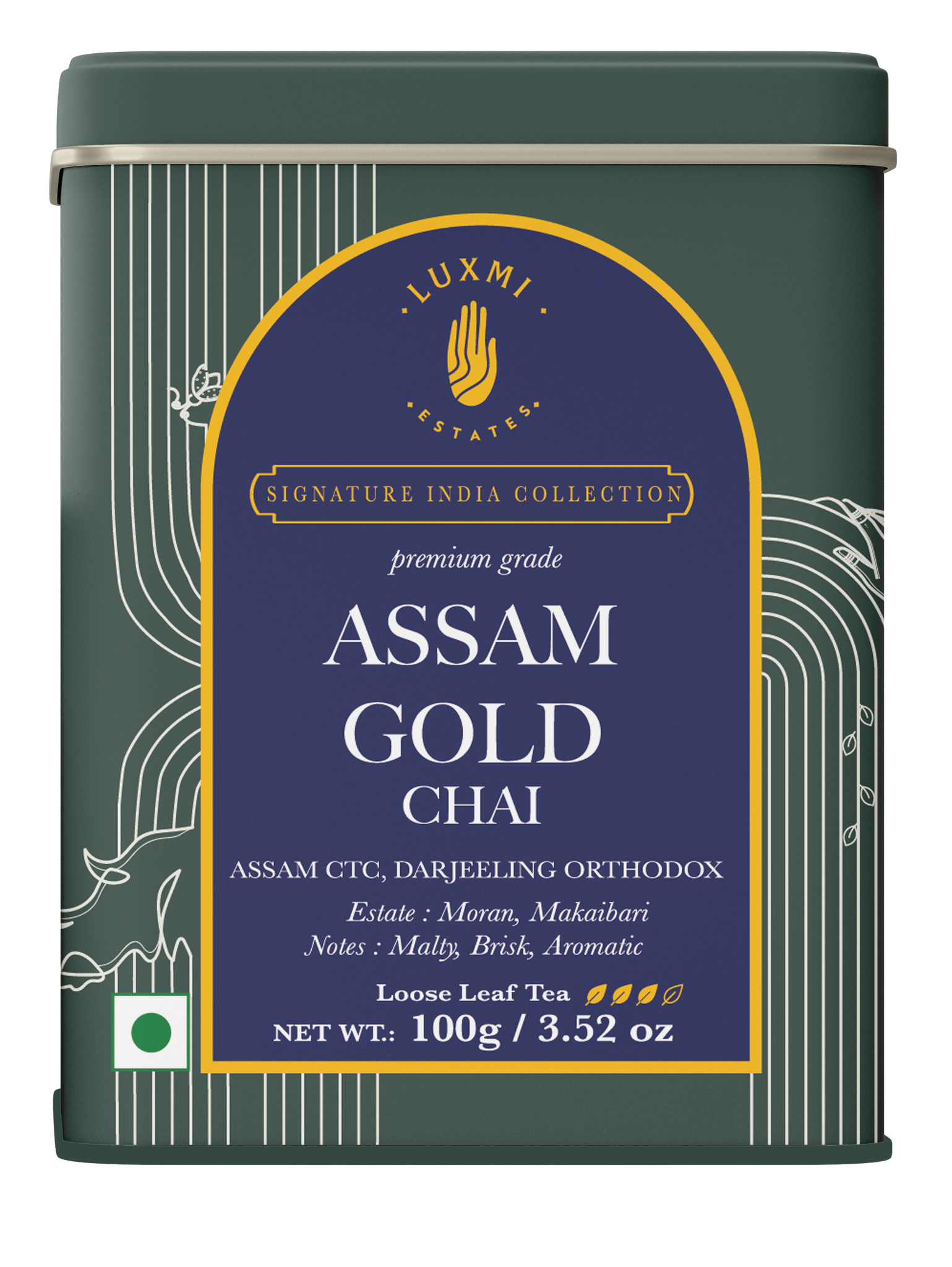 Assam Gold Chai | 100 gm | Luxmi Signature Tea | Assam CTC, Darjeeling Orthodox