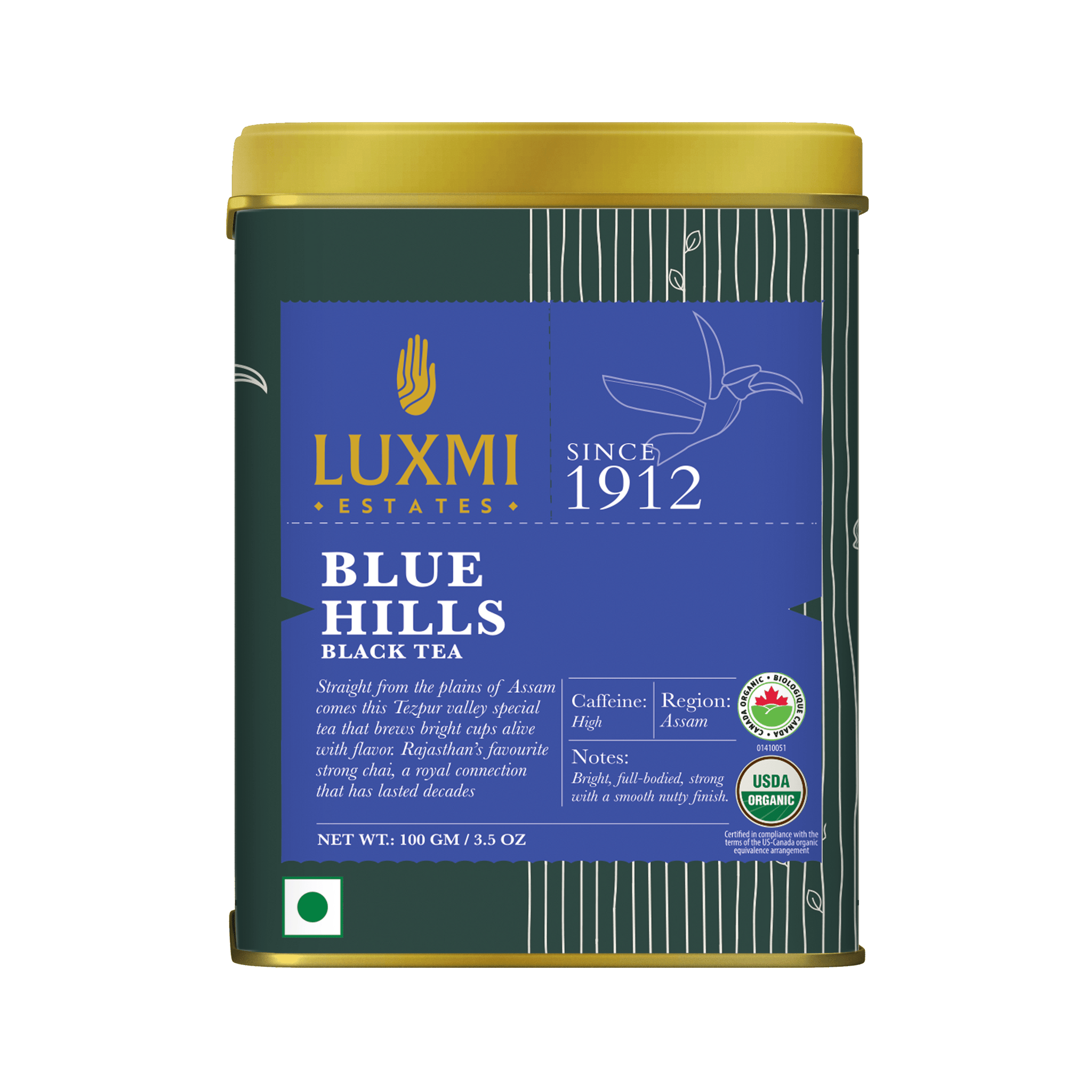 Blue Hills, 100gm | Jodhpur Black CTC Tea Blend - Luxmi Estates