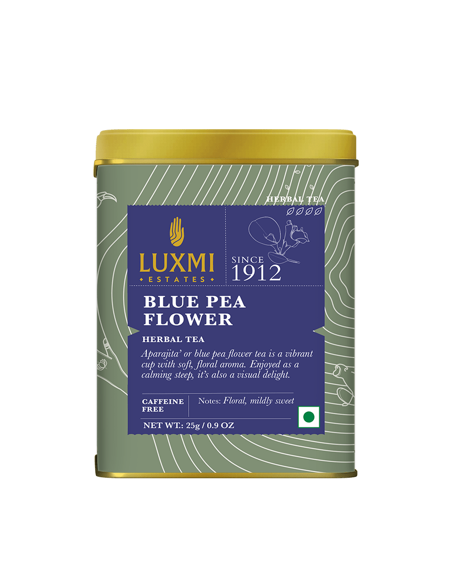 Blue Pea Flower Herbal Tea | 25 gm | Organic Herbal Tea - Luxmi Estates