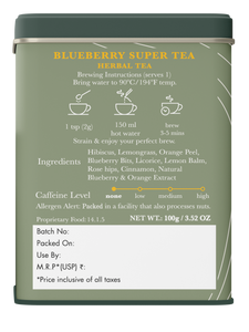 Blueberry Super Tea | 100 gm | Organic Herbal tea