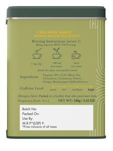 Organic Chai Adda-Barie | 100gm | Organic Masala Chai