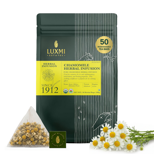Chamomile Herbal Tea | 50 Tea Bags | Organic Herbal Tea
