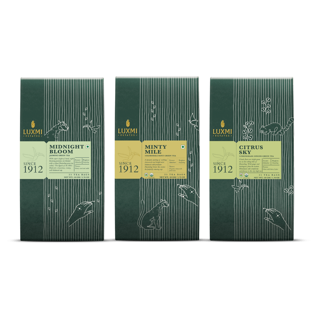 Darjeeling Organic Green Tea Bags Collection - Luxmi Estates