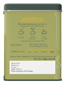 Earl Grey Tea | 100gm | Organic Black Tea