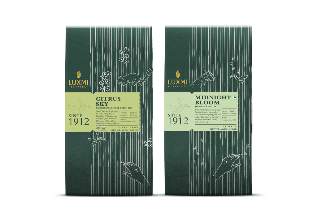 Green Tea Detox Bundle - Natural Detox, Healthy, Cleansing Antioxidant Blend Combo - 50 Tea Bags - Luxmi Estates