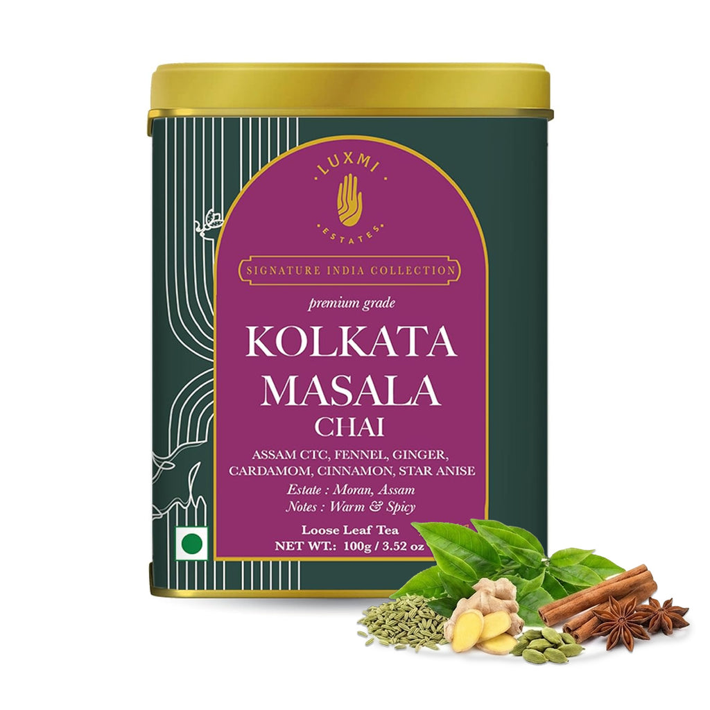 Kolkata Masala Chai | 100 gm | Luxmi Signature Tea | Assam CTC, Fennel, Ginger, Cardamom, Cinnamon, Star Anise