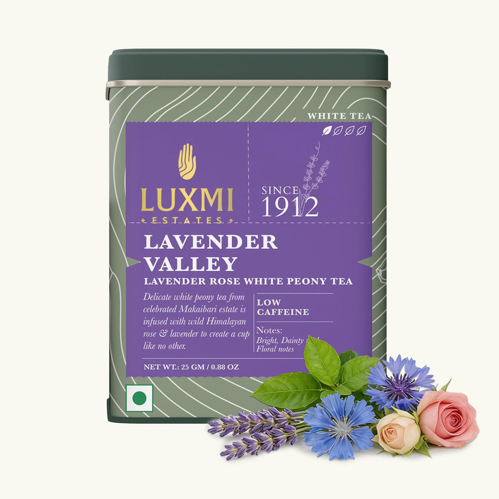 Lavender Valley | White Tea with Lavender | Tin Caddy | 25 Gm Loose Leaves