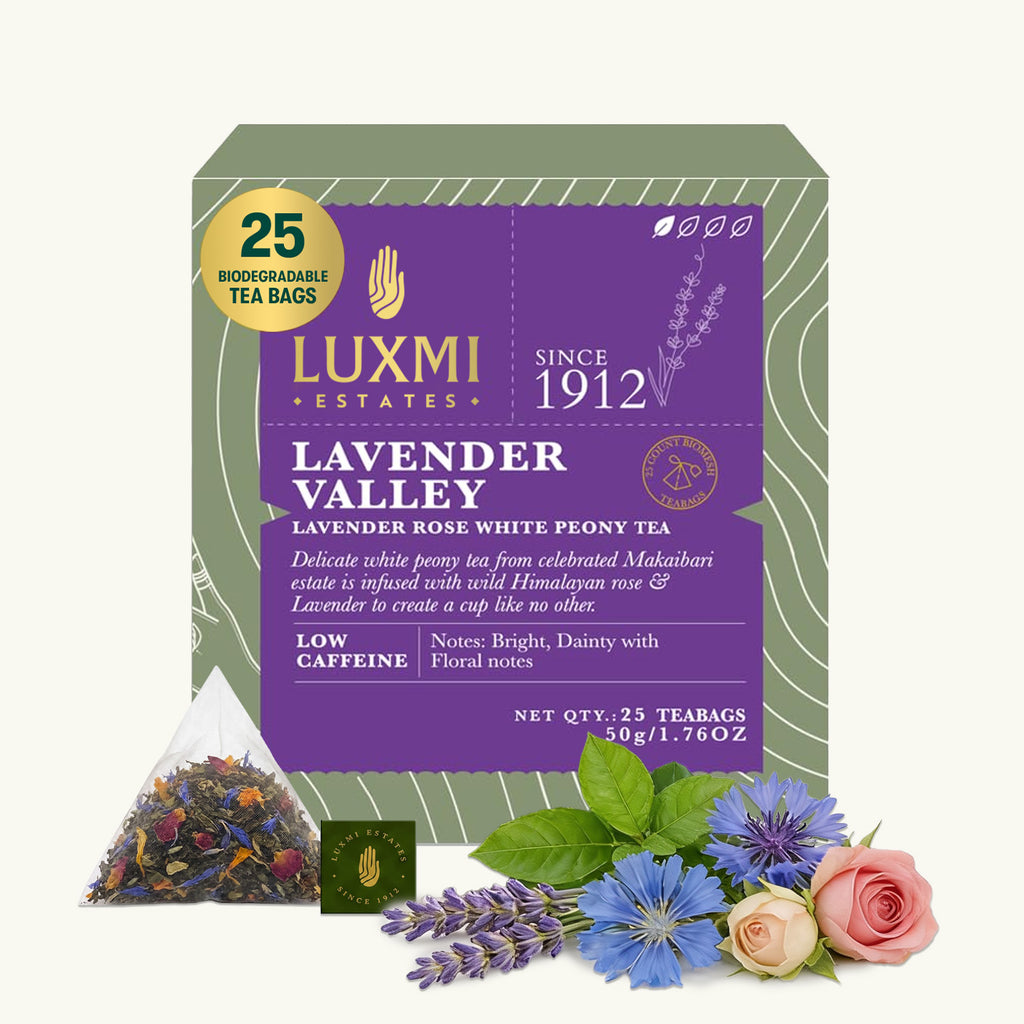 Lavender Valley | White Tea with Lavender | 25 Plant-Based Biodegradable Tea Bags
