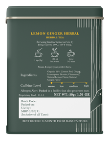 Lemon Ginger Root | 50gm | Organic Herbal Tea