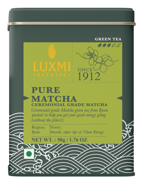 Pure Japanese Matcha Powder | 50gm Tin Caddy | Premium Ceremonial Grade Match Powder