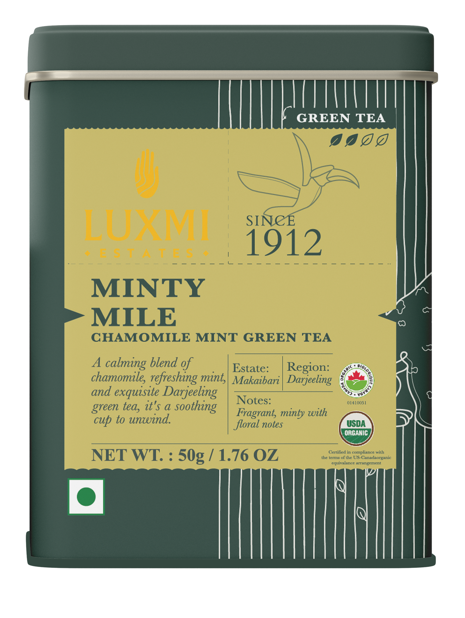 Organic Minty Mile | 50gm | Organic Green Tea