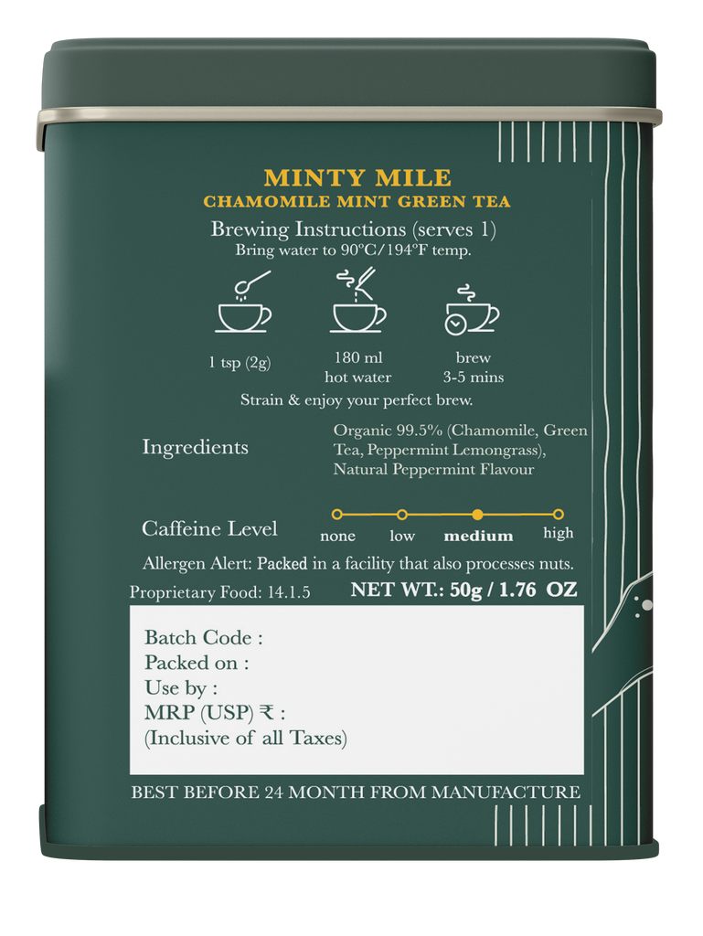 Organic Minty Mile | 50gm | Organic Green Tea