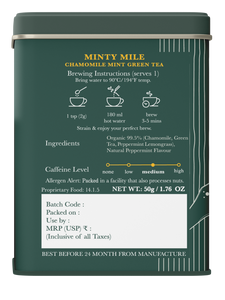 Organic Minty Mile | 50gm | Organic Green Tea