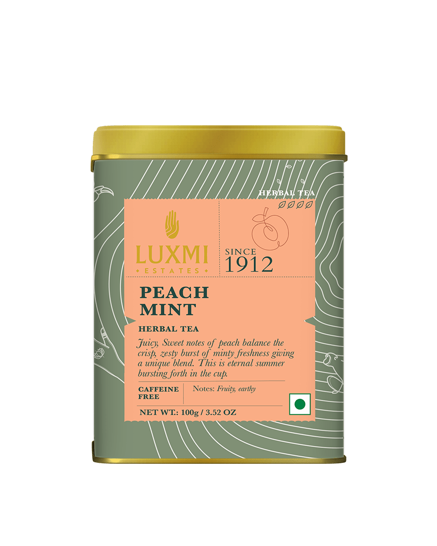 Peach Mint | 100 gm | Organic Herbal Tea - Luxmi Estates