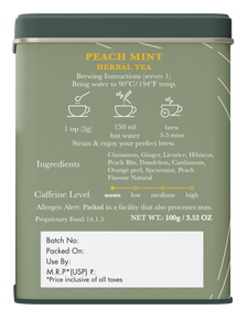 Peach Mint | 100 gm | Organic Herbal Tea