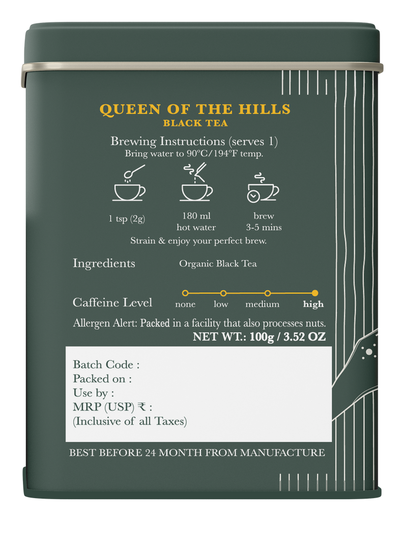 Queen of the Hills 100gm | Queens Blend Organic Black Tea