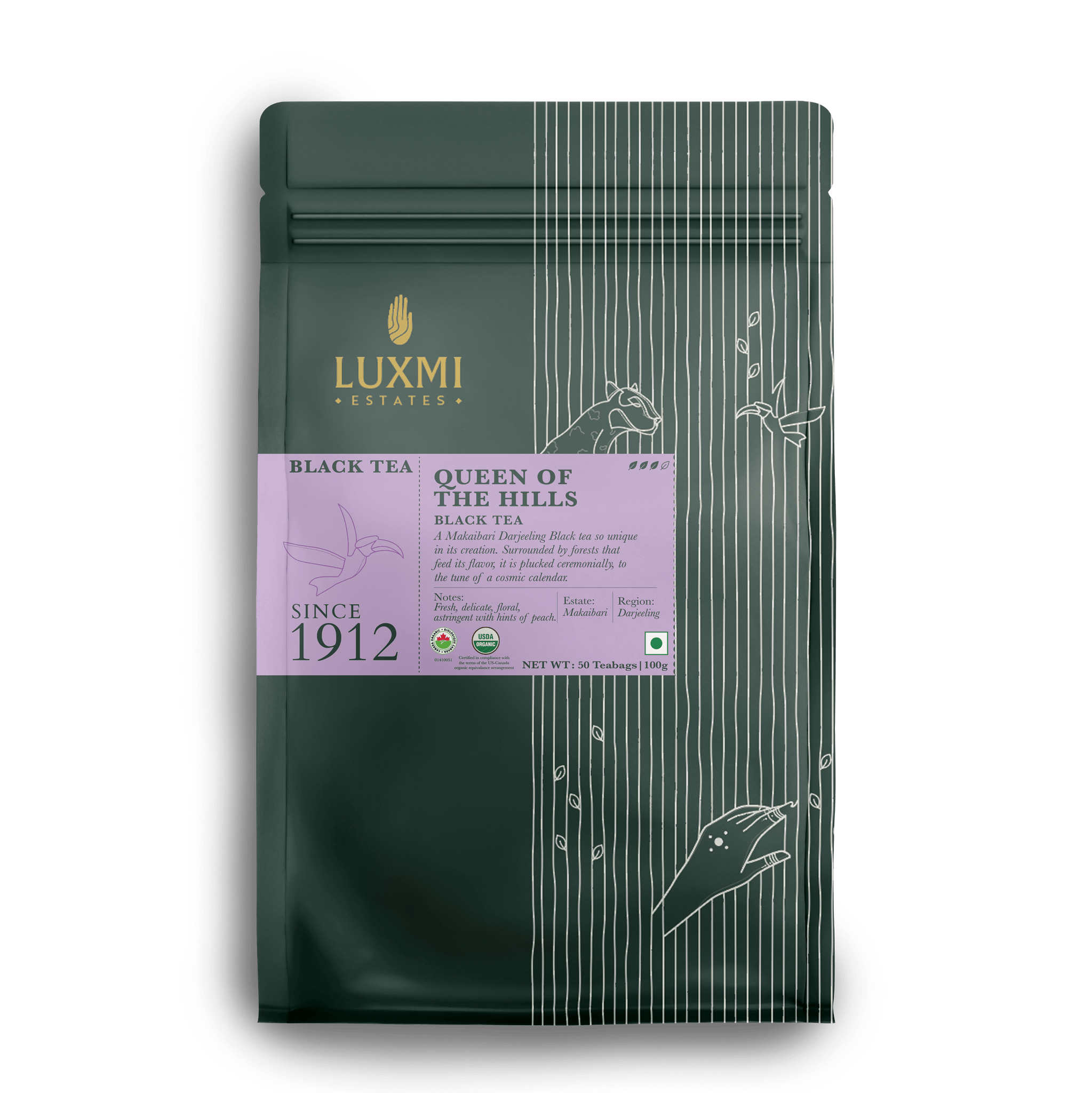 Queens Blend 50 Tea Bags | Queens Blend Black Tea - Luxmi Estates