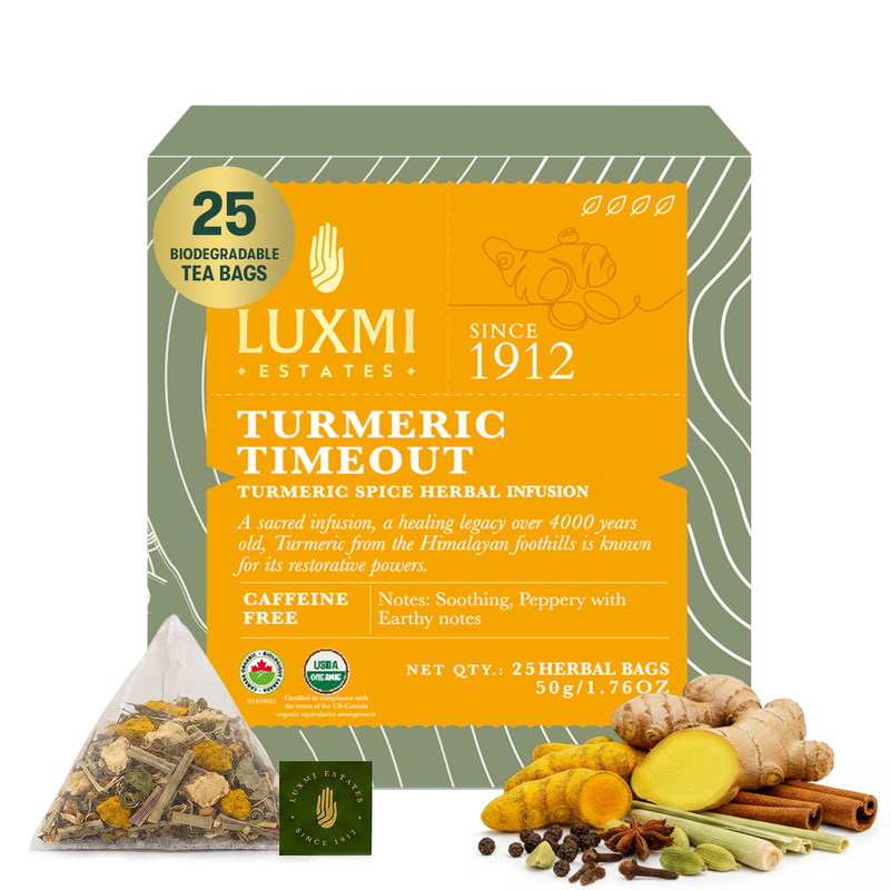 Turmeric Timeout | Organic Herbal Infusion Biodegradable Bags