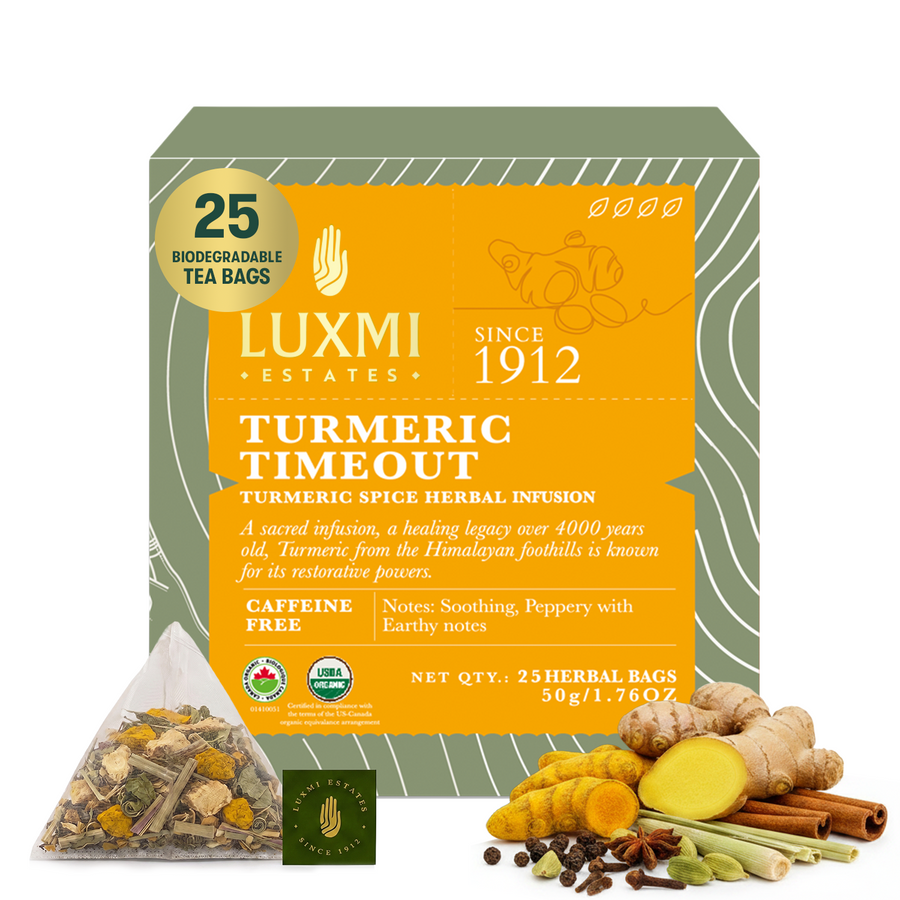 Turmeric Timeout | Organic Herbal Infusion Biodegradable Bags
