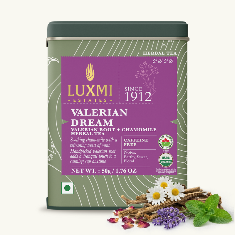 Valerian Dream | Organic Sleep Herbal Infusion | Tin Caddy | 50gm