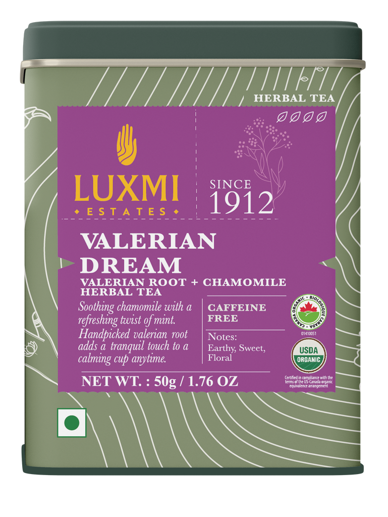 Valerian Dream | Sleep Tea | Tin Caddy | 50gm | Organic Herbal Loose Tea