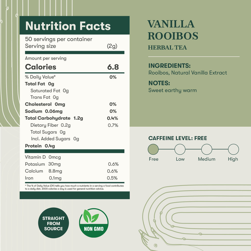 Vanilla Rooibos | 50 Tea Bags | Herbal Infusion Tea