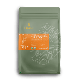 Ashwagandha Turmeric Herbal Tea | 250 Gms Loose | Organic Herbal Tea - Luxmi Estates