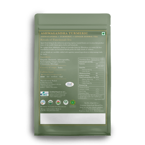 Ashwagandha Turmeric Herbal Tea | 250 Gms Loose | Organic Herbal Tea - Luxmi Estates