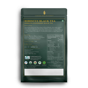 Hibiscus Black Tea | 50 Tea Bags | Organic Black Tea - Luxmi Estates