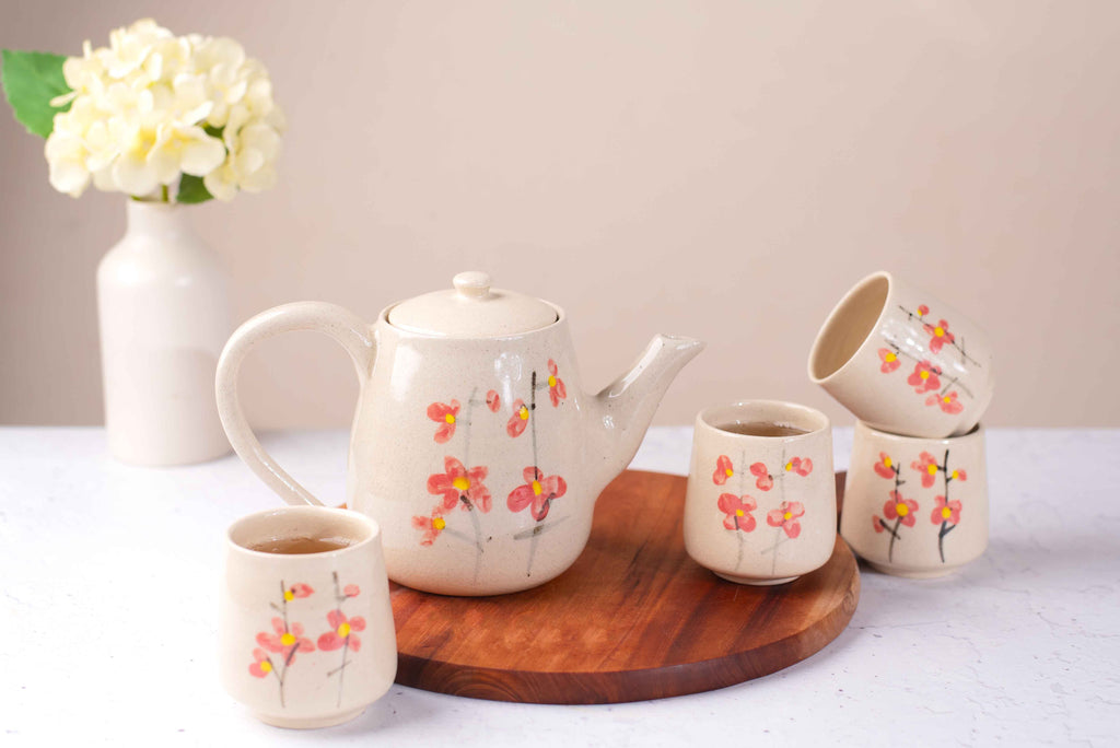 Himalayan Wildflower Ceramic Tea sets - Luxmi Estates