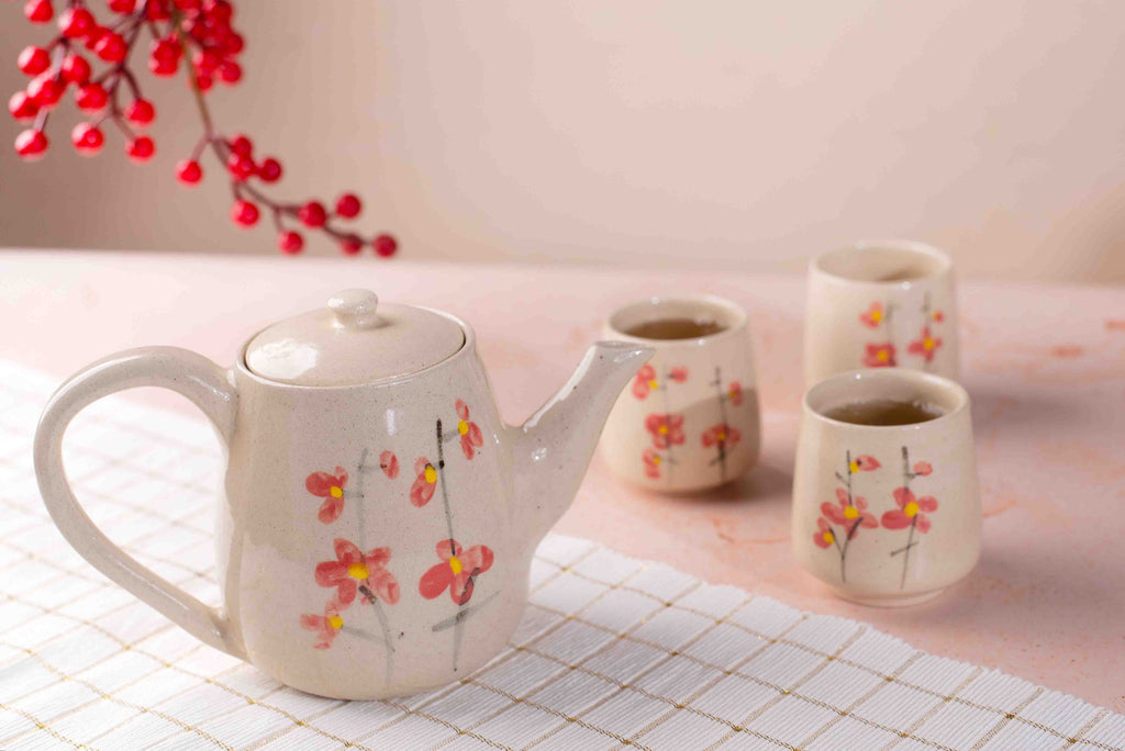 Himalayan Wildflower Ceramic Tea sets - Luxmi Estates