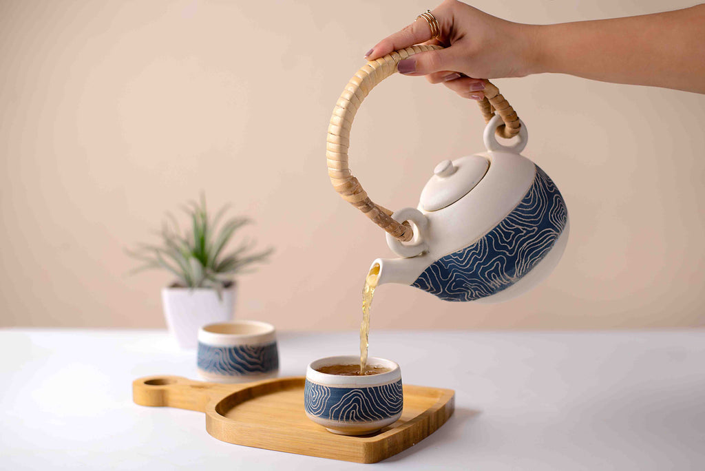 Lines of Terroir - Ceramic Tea Set - Luxmi Estates