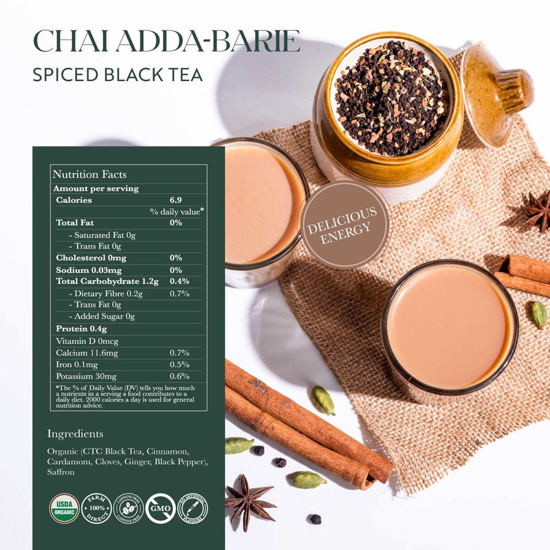 Organic Assorted Classic Collection Tea Gift Box | 1 Herbal Tea, 1 Green Tea, 2 Black Tea | High Energy With Black Teas, Jitterless Energy With Green Tea & Wellness of Herbal Tea - Luxmi Estates