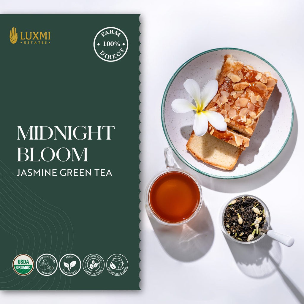 Organic Assorted Variety Tea Gift Set | 2 Herbal Teas, 2 Green Teas 300g | Energy and Balance Gift Box | Jitterless Energy With Green Teas & Wellness of Herbal Tea - Luxmi Estates