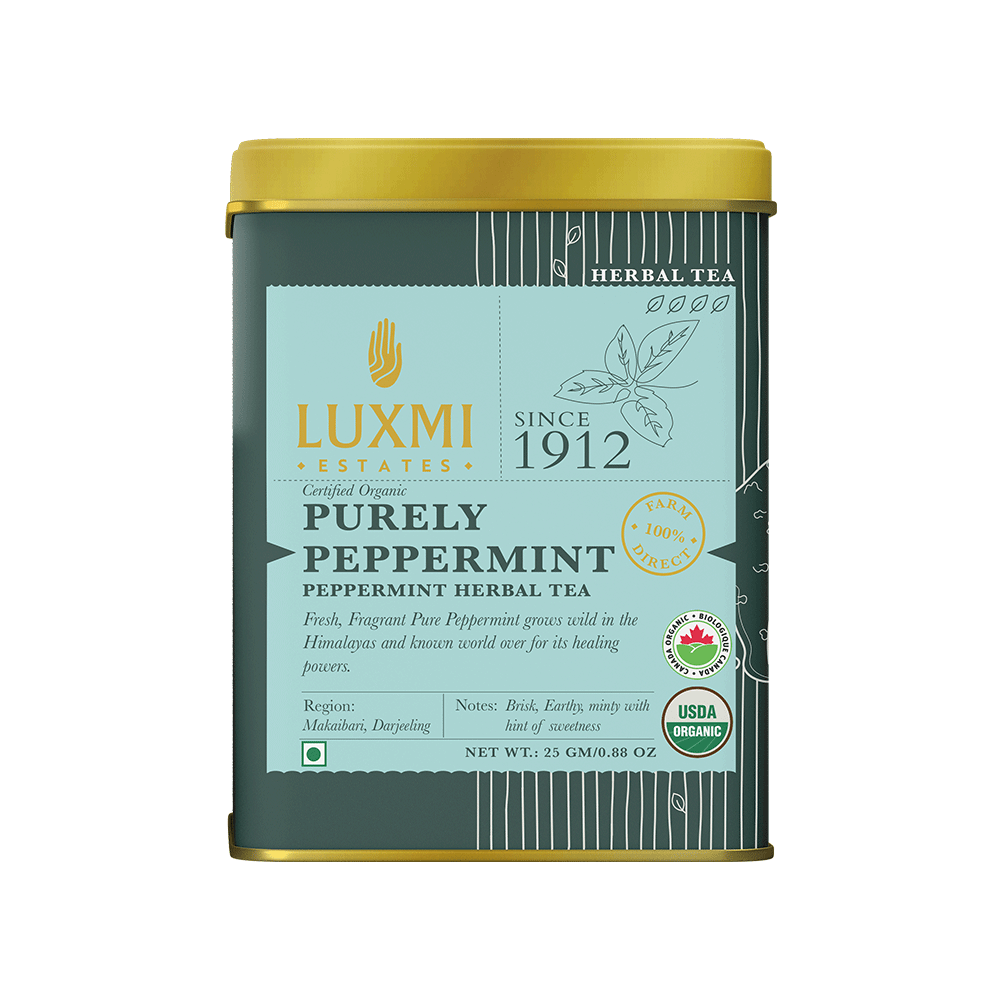 Purely Peppermint | 25gm | Organic Herbal Tea - Luxmi Estates