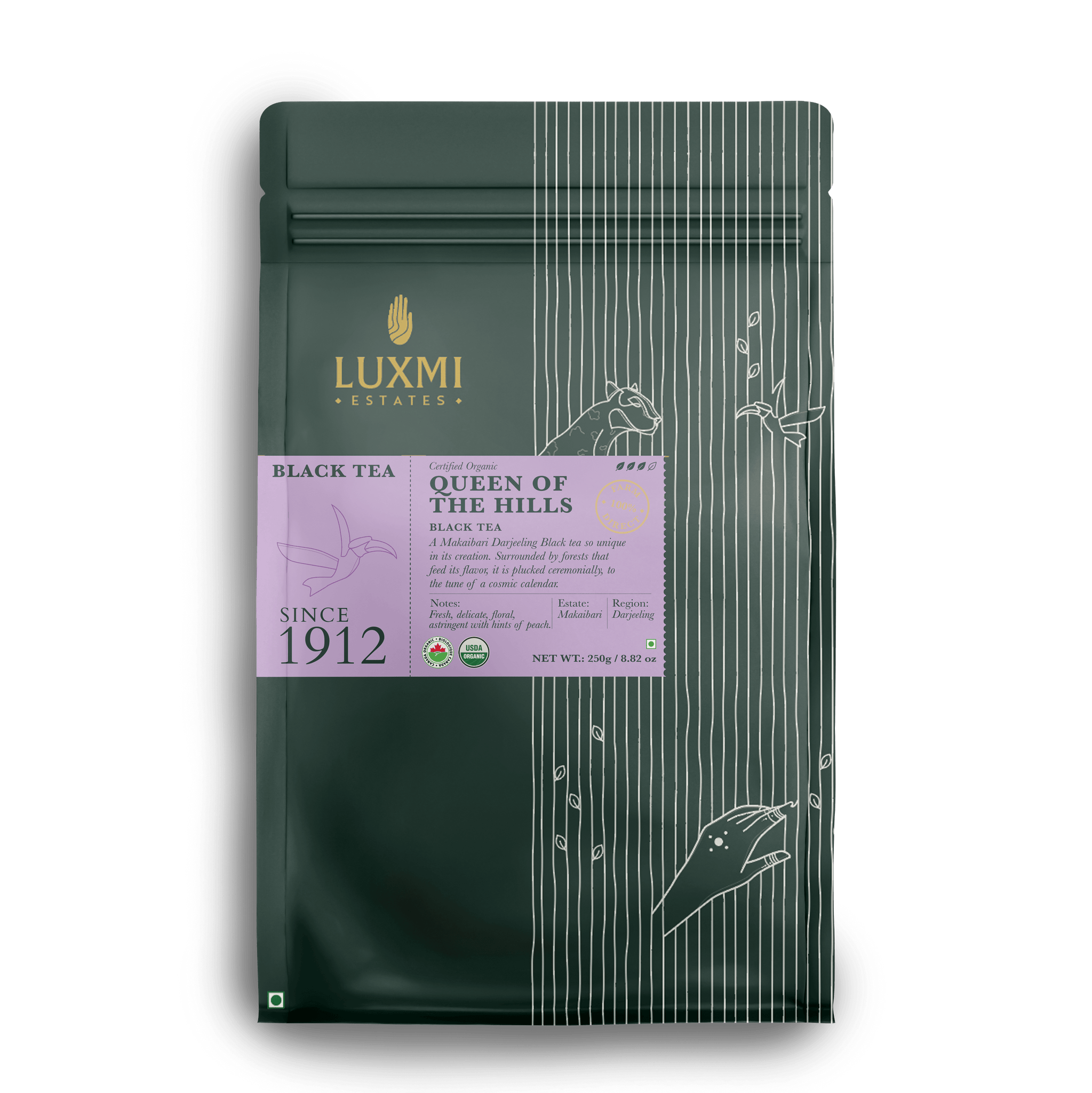 Queen of the Hills 250 Gms Loose Tea | Queens Blend Black Tea - Luxmi Estates