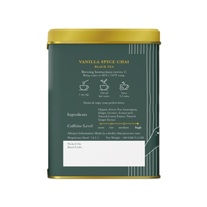 Vanilla Spice Chai | 100gm | Organic Black Tea - Luxmi Estates